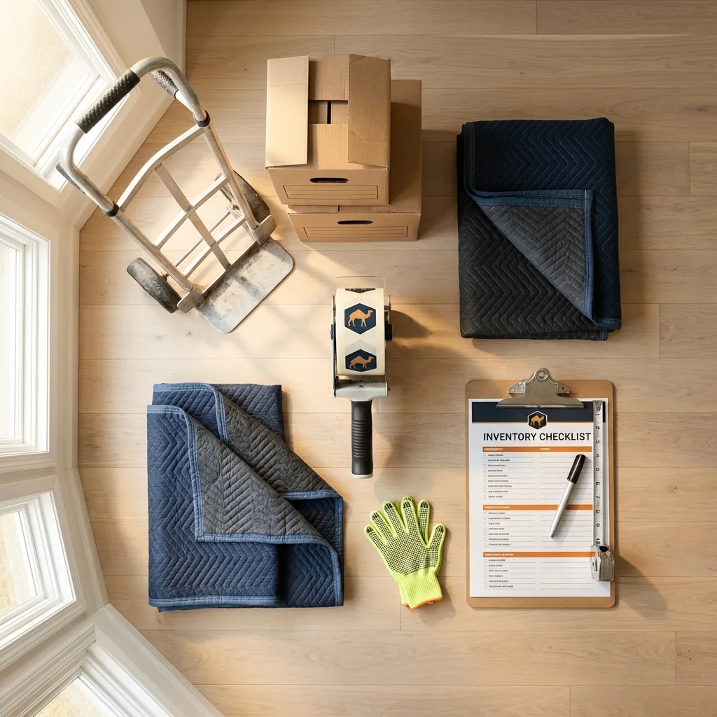 Professional moving supplies and packing materials layout for Ravensdale residential relocations